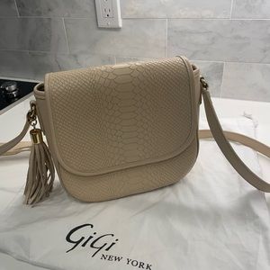 Gigi New York embossed python purse